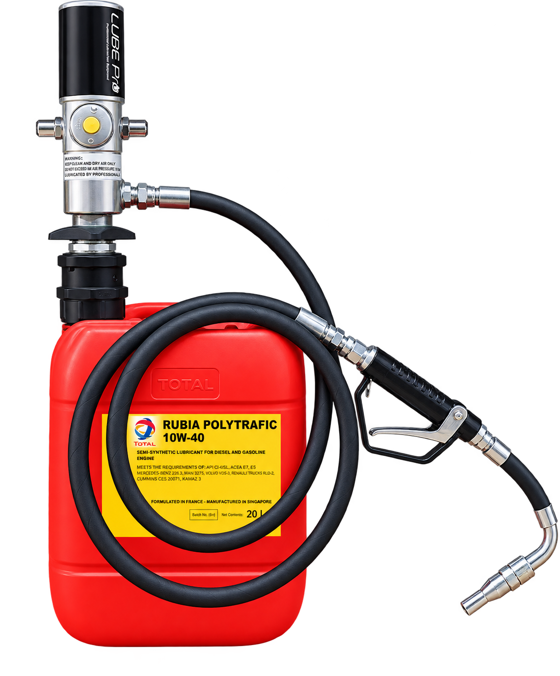 Lube Pro 20L Pump Kit - Pneumatic, Non-Metered