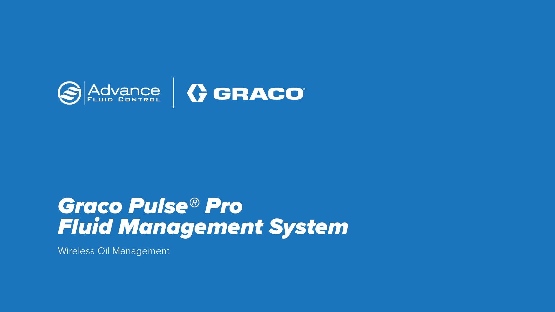Graco Pulse® Pro Fluid Management System