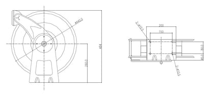 LUBE PRO Professional Air/Water Hose Reel 3/8"x15m