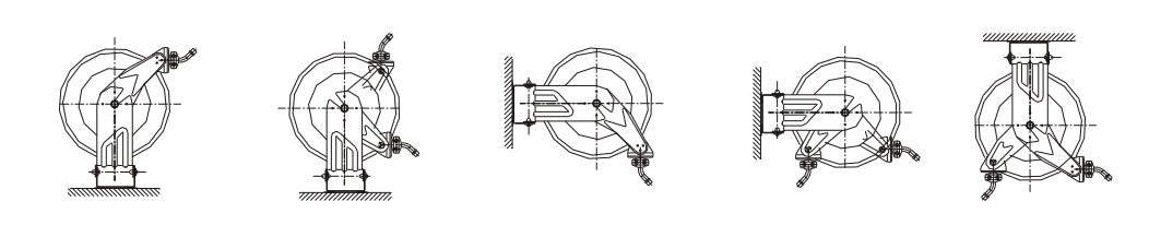 LUBE PRO Heavy Duty Air/Water Hose Reel 1/2"x15m with Wall Swivel
