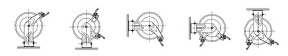 LUBE PRO Heavy Duty Air/Water Hose Reel 1/2"x15m with Wall Swivel