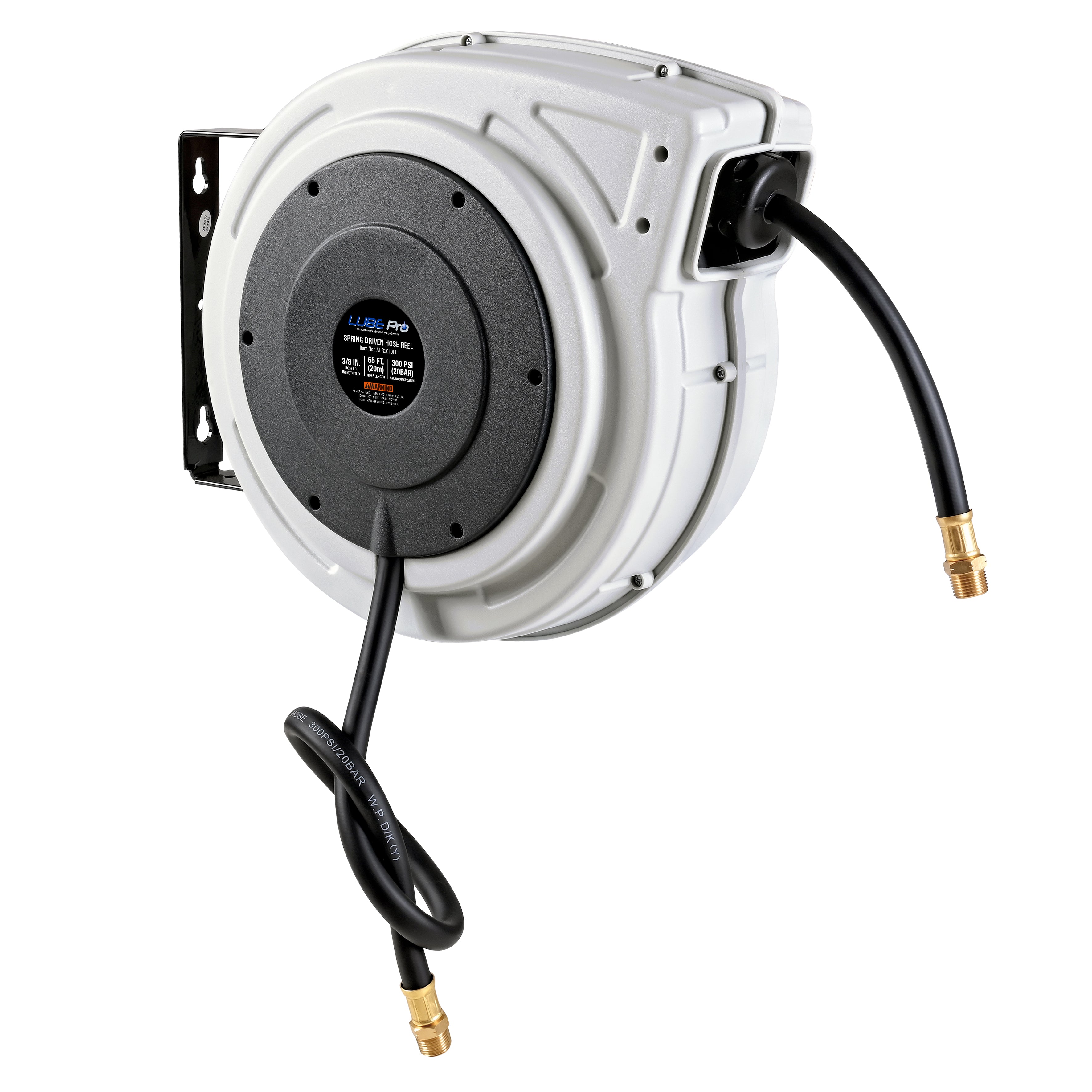 Lube Pro Plastic Air / Water Hose Reel, 3/8" x 20m polymer hose