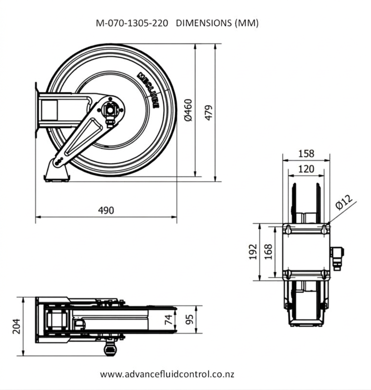 Meclube Pressure Water Hose Reel 20m x 5/16