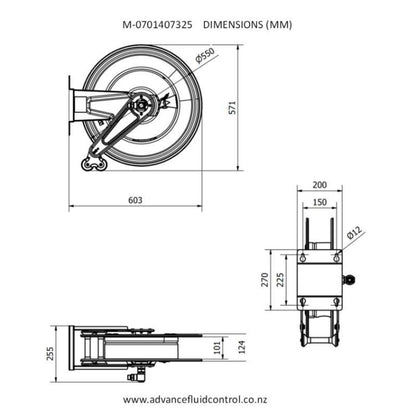 MECLUBE Heavy Duty Grease Reel, 3/8" x 25m